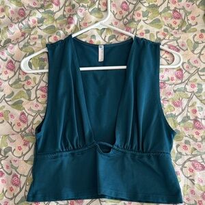 Teal Sleeveless Women's Top